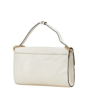 Gucci Handbag White Chain Zumi Shoulder Gold Bag Silver Leather